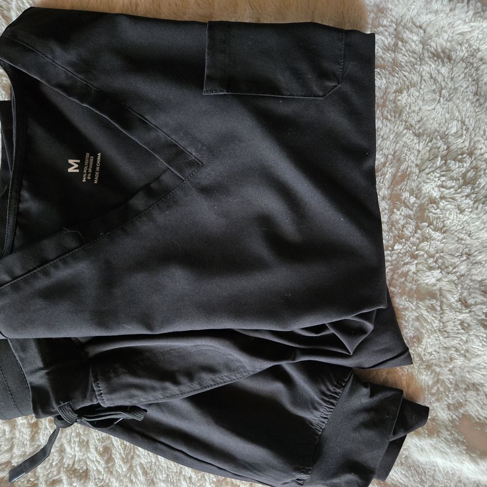 Womens Black Scrub Set